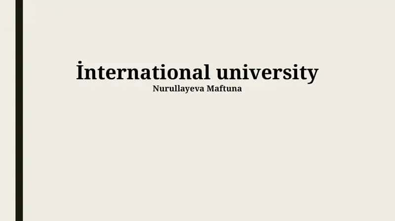 International University 1