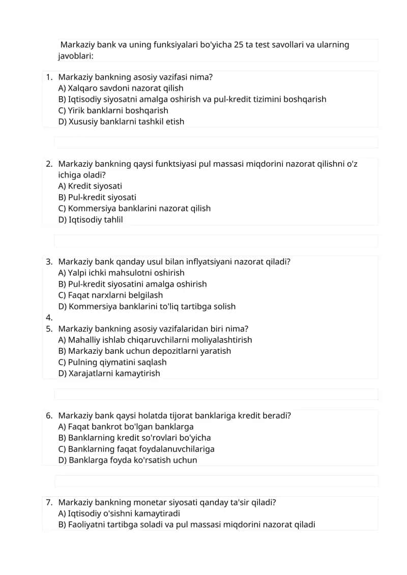 Markaziy bank va uning funksiyalari 1