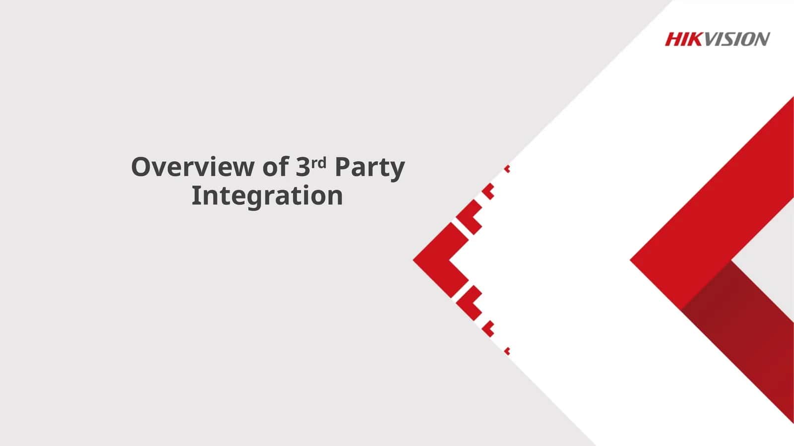 3rdParty Integration Overview 1