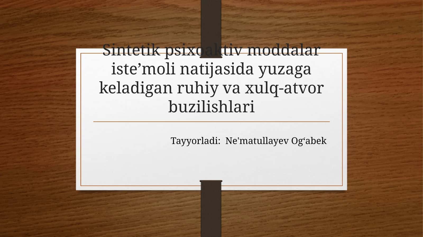 Sintetik psixoaktiv moddalar iste’mol inson salomatligi uchun jiddiy muammolarni hisoblash 1
