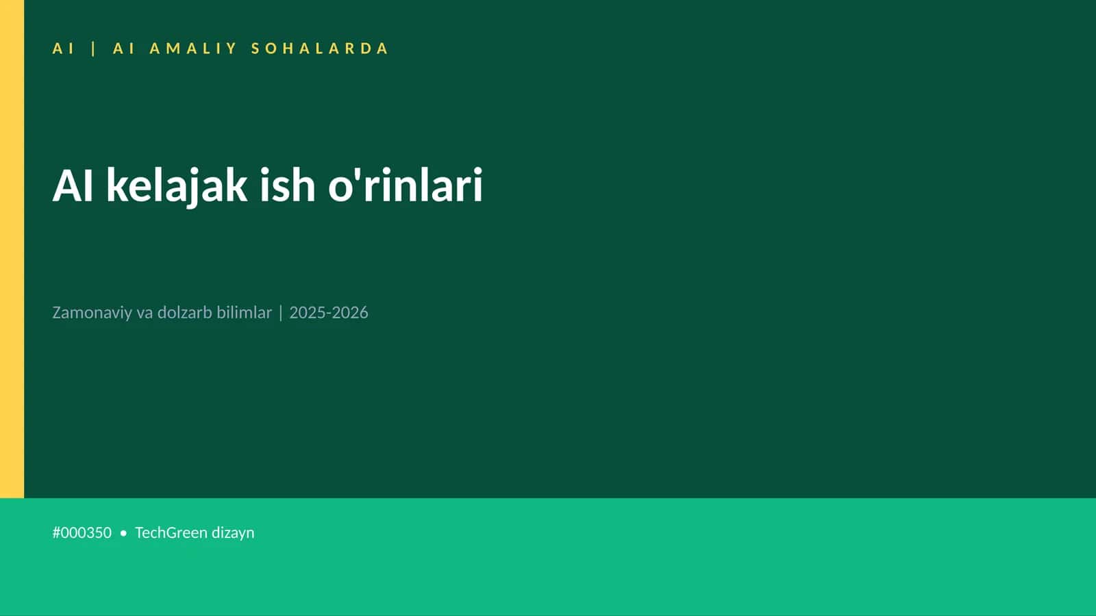 AI kelajak ish o'rinlari 1