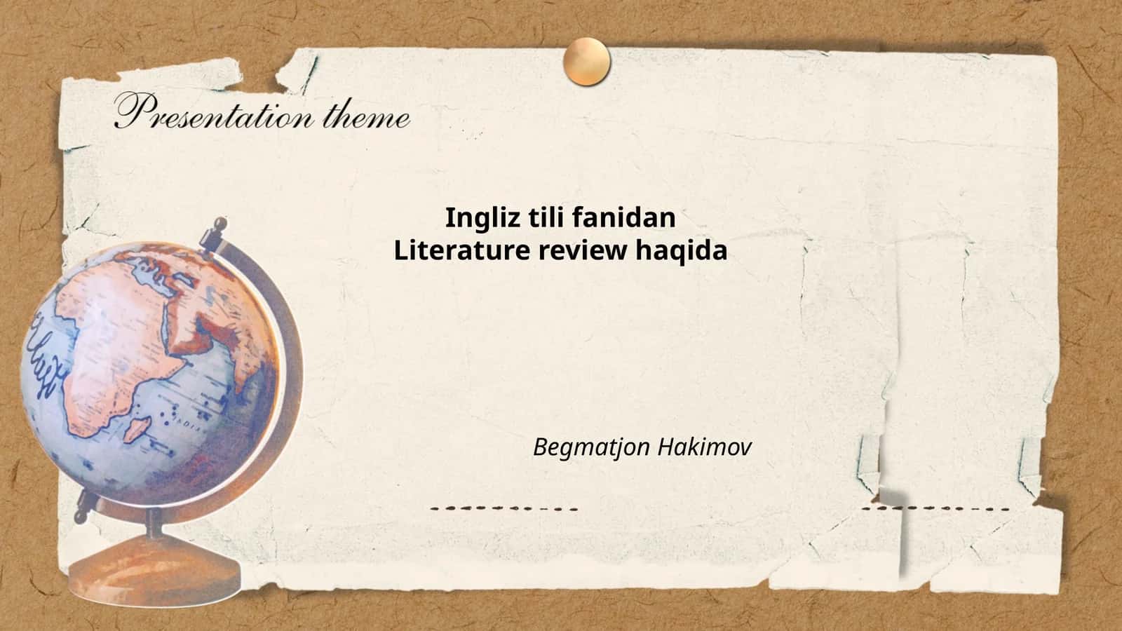 Ingliz tili fanidan Literature review haqida 1