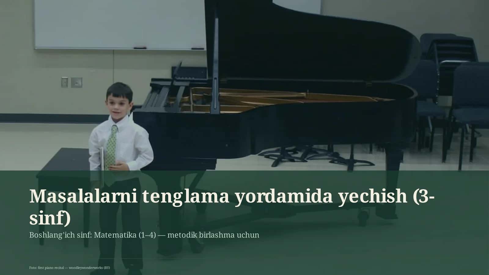 Masalalarni tenglama yordamida yechish (3-sinf) 1