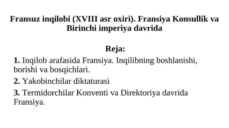 Fransuz inqilobi (XVIII asr oxiri)