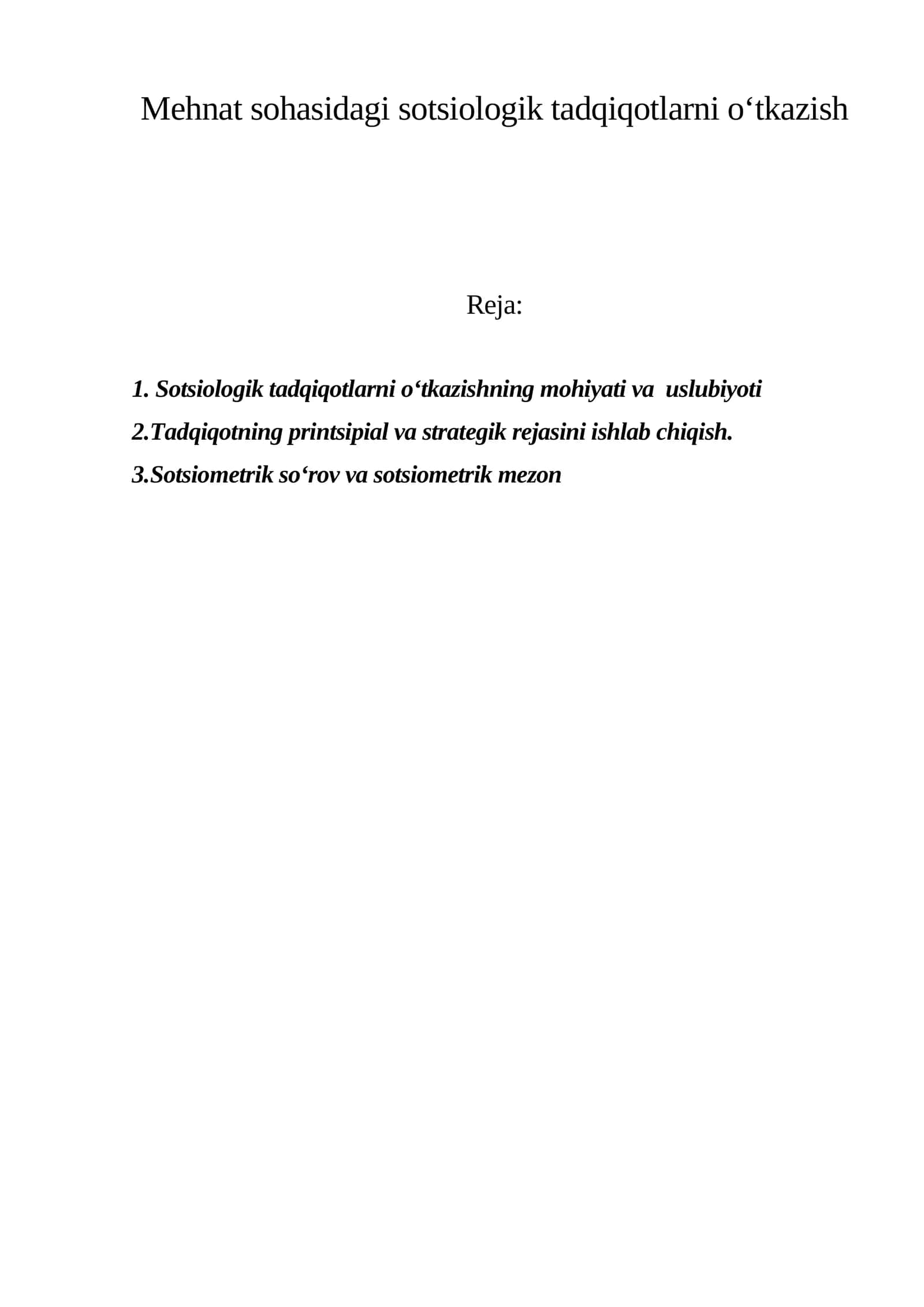 Sotsiologik tadqiqotlar metodologiyasi 1