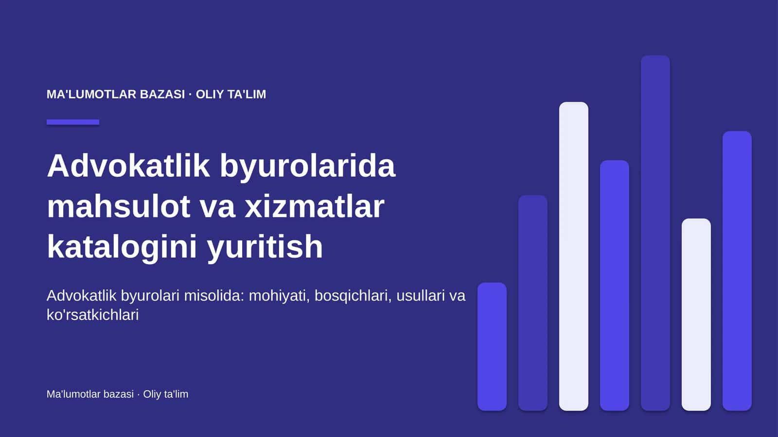 advokatlik byurolarida mahsulot va xizmatlar katalogini yuritish 8230 1