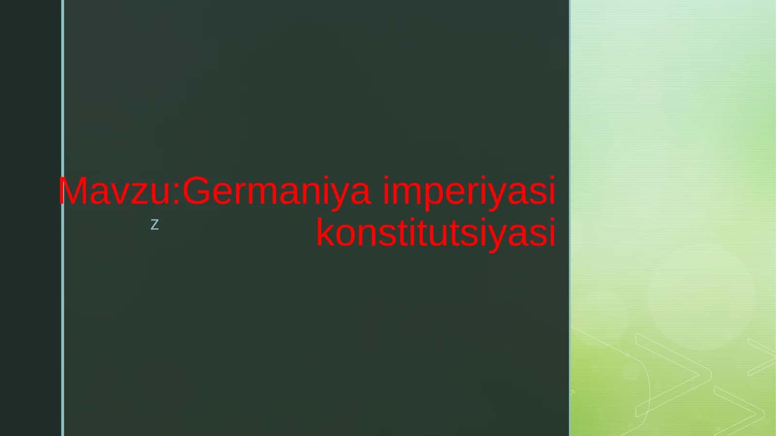 Germaniya imperiyasi konstitutsiyasi 1