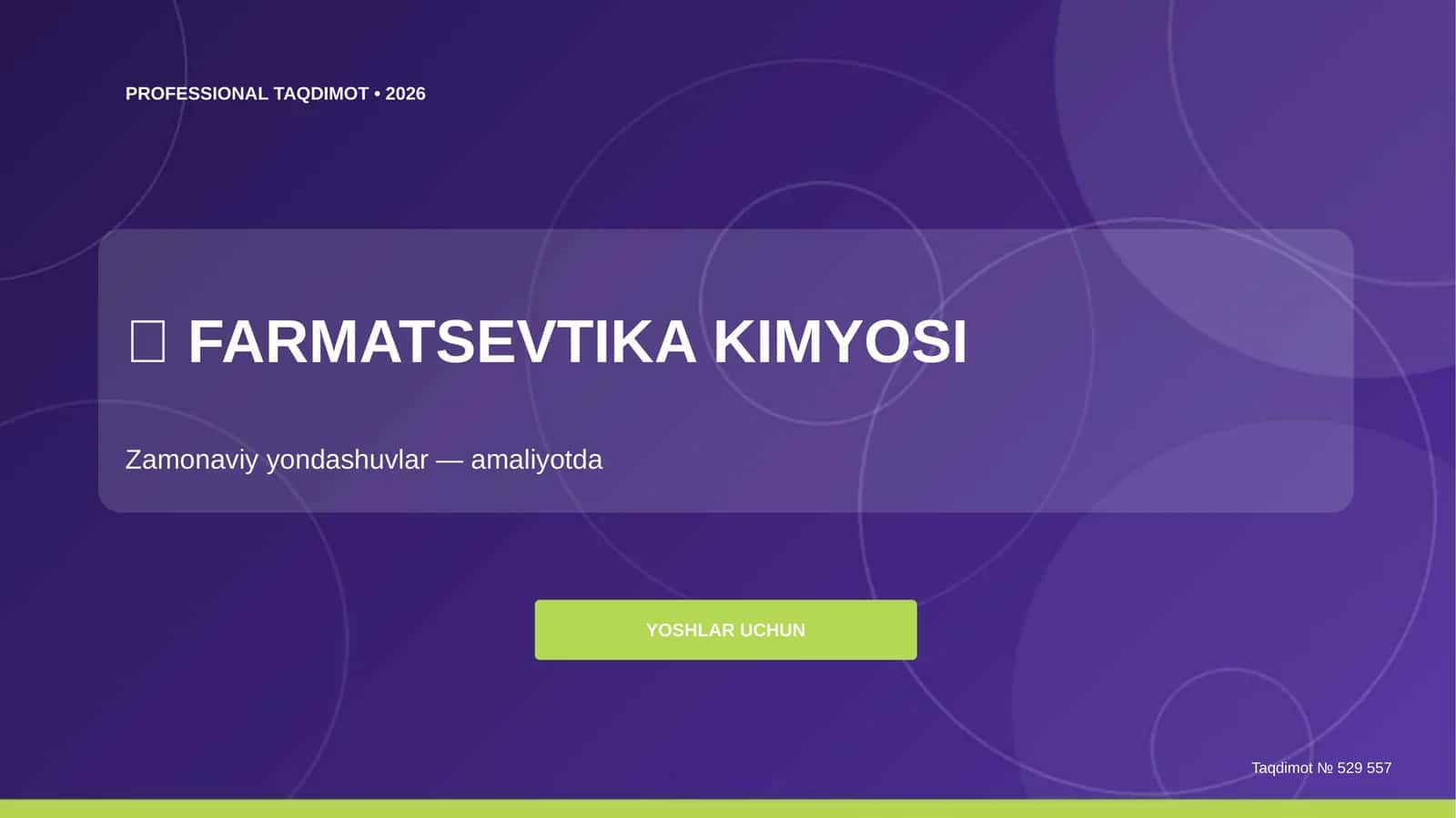 FARMATSEVTIKA KIMYOSI 1