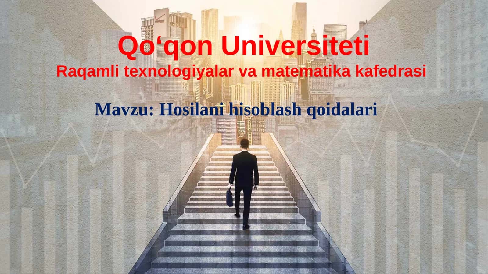 Hosilani hisoblash qoidalari 1