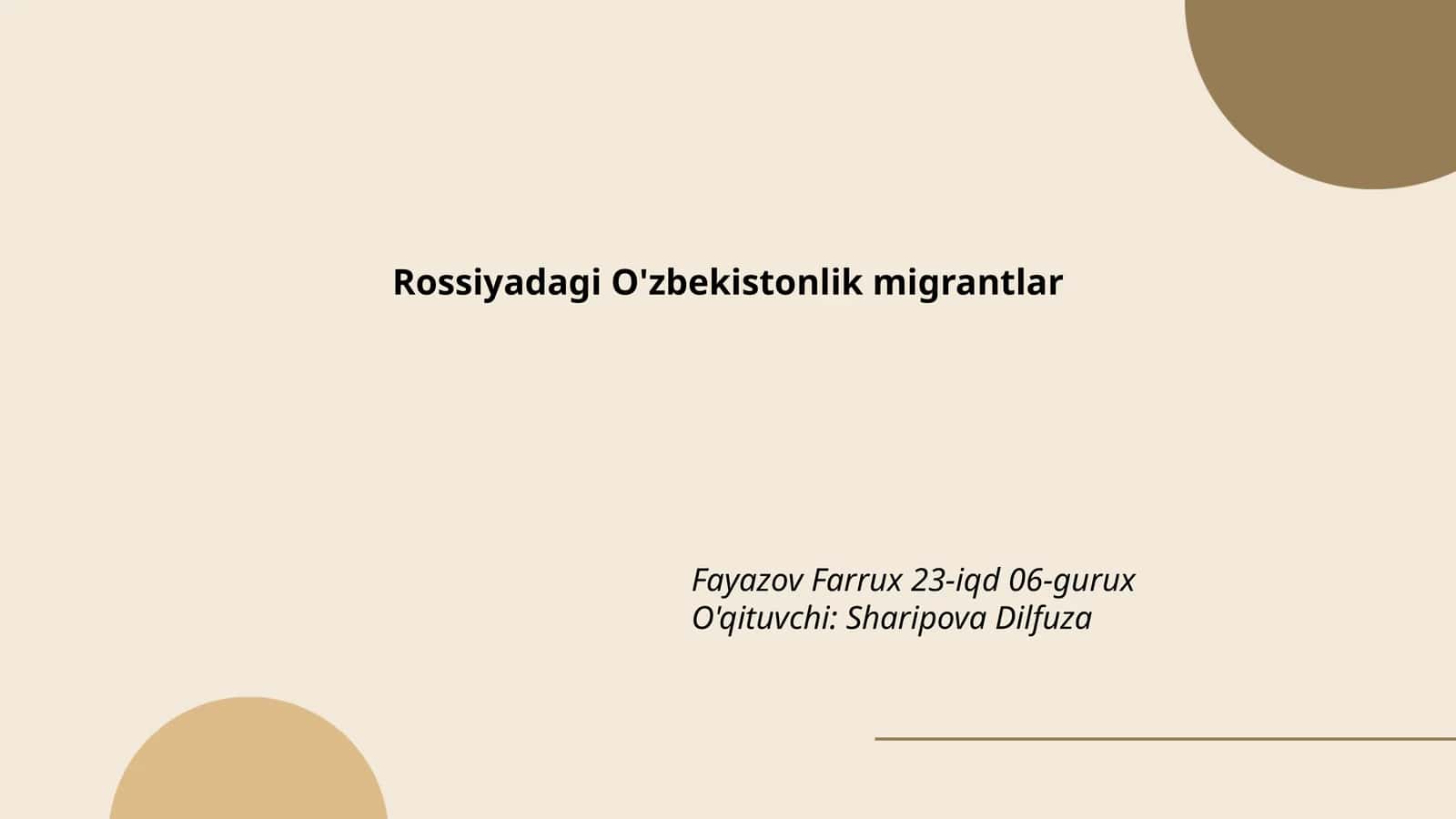 Rossiyadagi O'zbekistonlik migrantlar 1