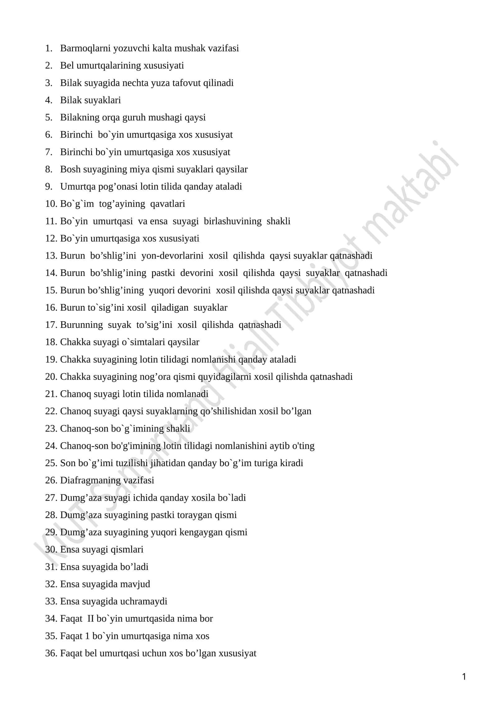 Bilak suyaklari 1
