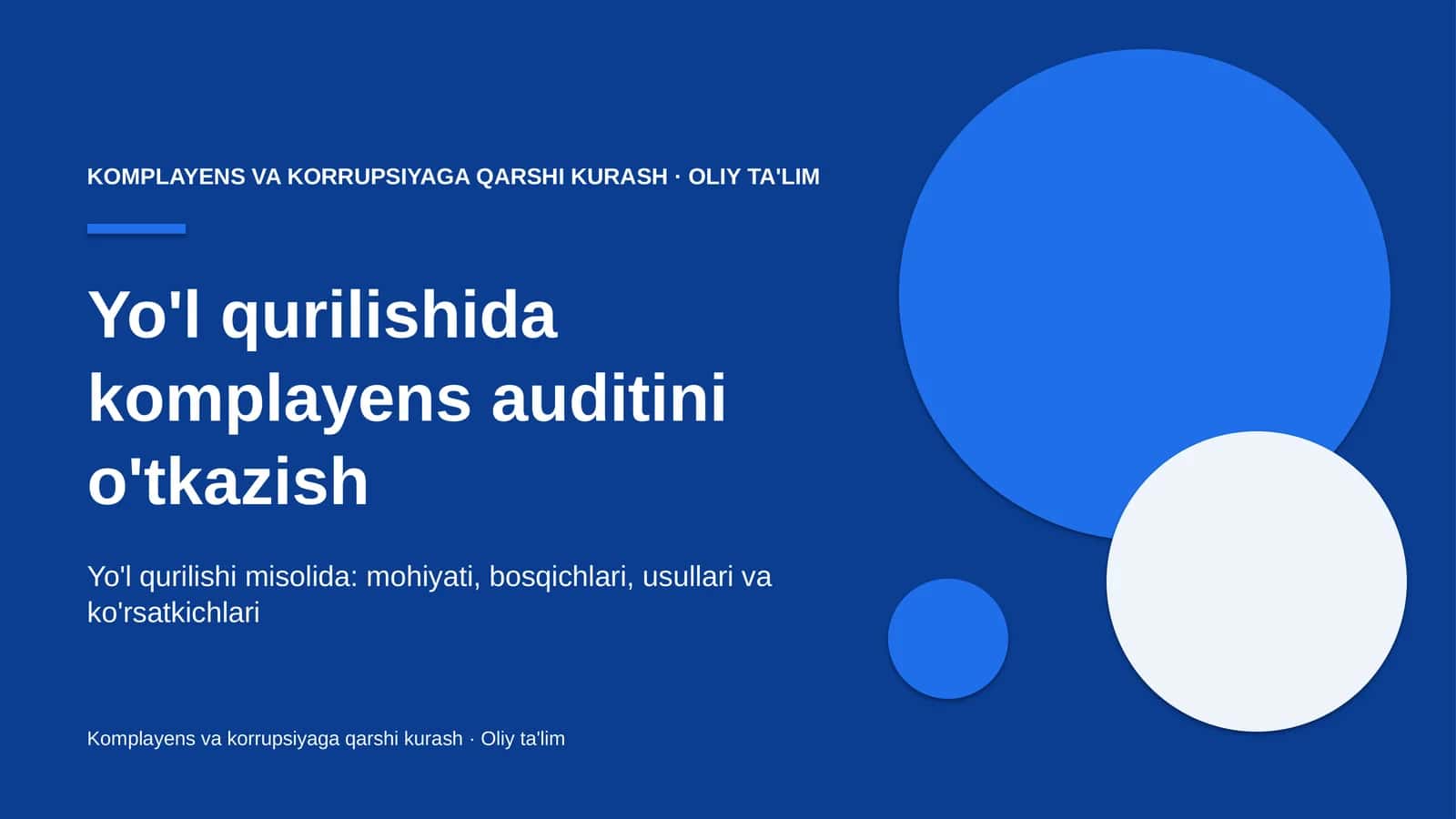yo'l qurilishida komplayens auditini o'tkazish 1371 1