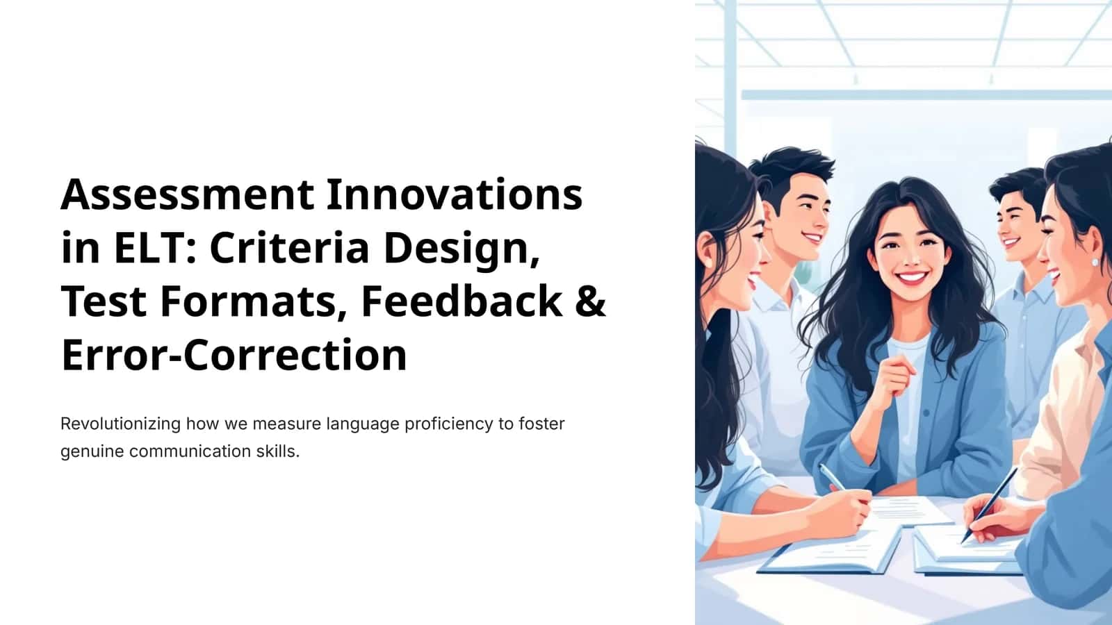 Assessment Innovations in ELT: Criteria Design, Test Formats, Feedback & Error-Correction 1