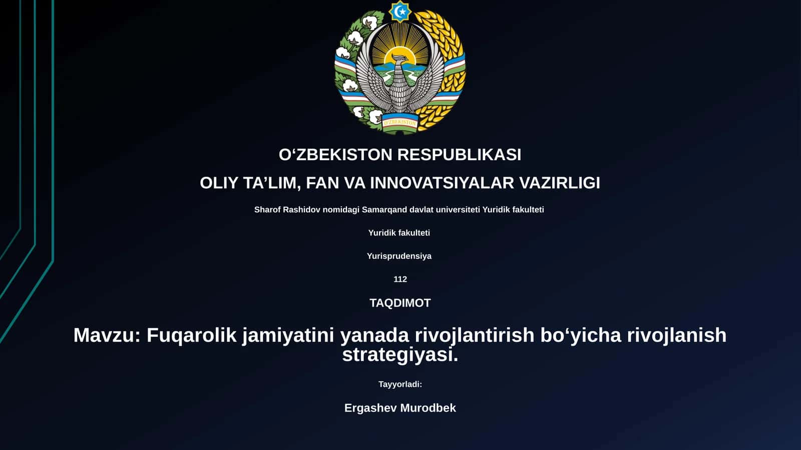 Fuqarolik jamiyatini yanada rivojlantirish bo‘yicha rivojlanish strategiyasi 1