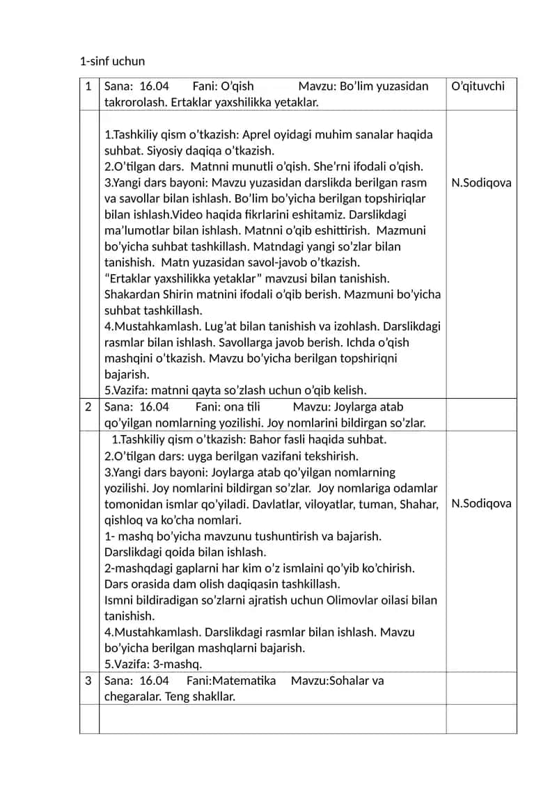 Bo’lim yuzasidan takrorolash. Ertaklar yaxshilikka yetaklar 1