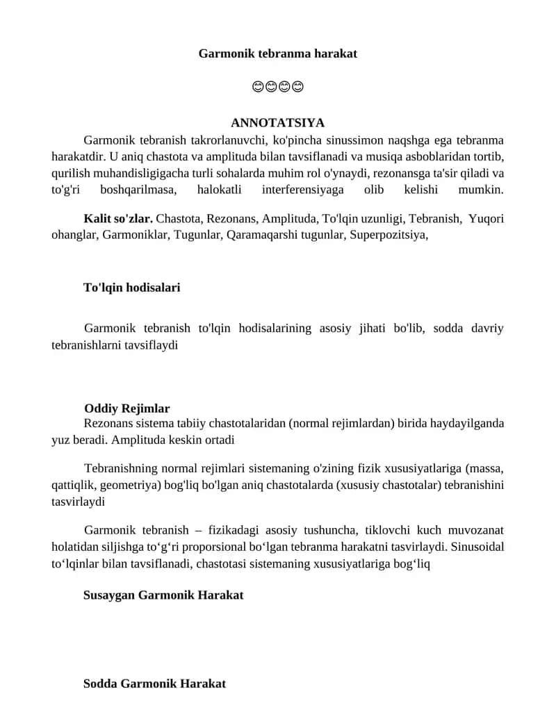 Garmonik tebranma harakat 1