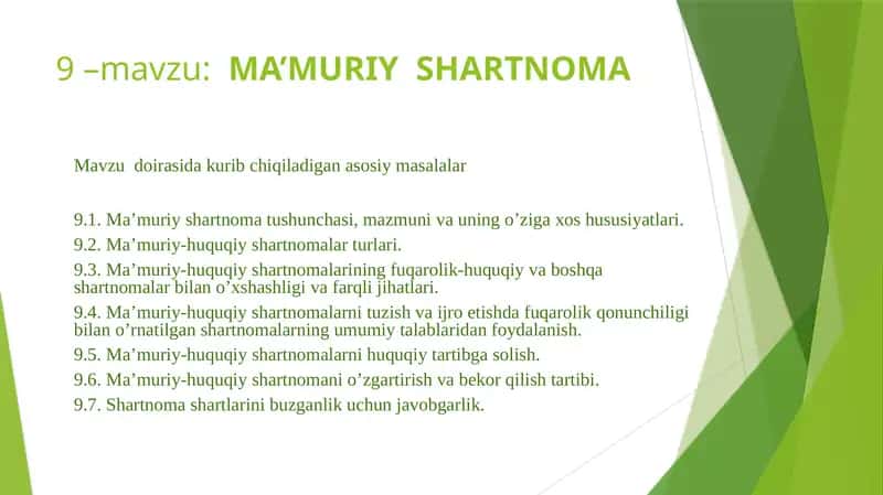 MA’MURIY SHARTNOMA 1