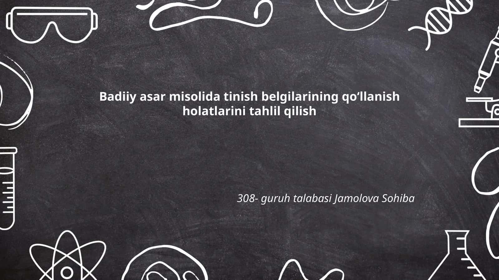 Badiiy asar misolida tinish belgilarining qoʻllanish holatlarini tahlil qilish 1