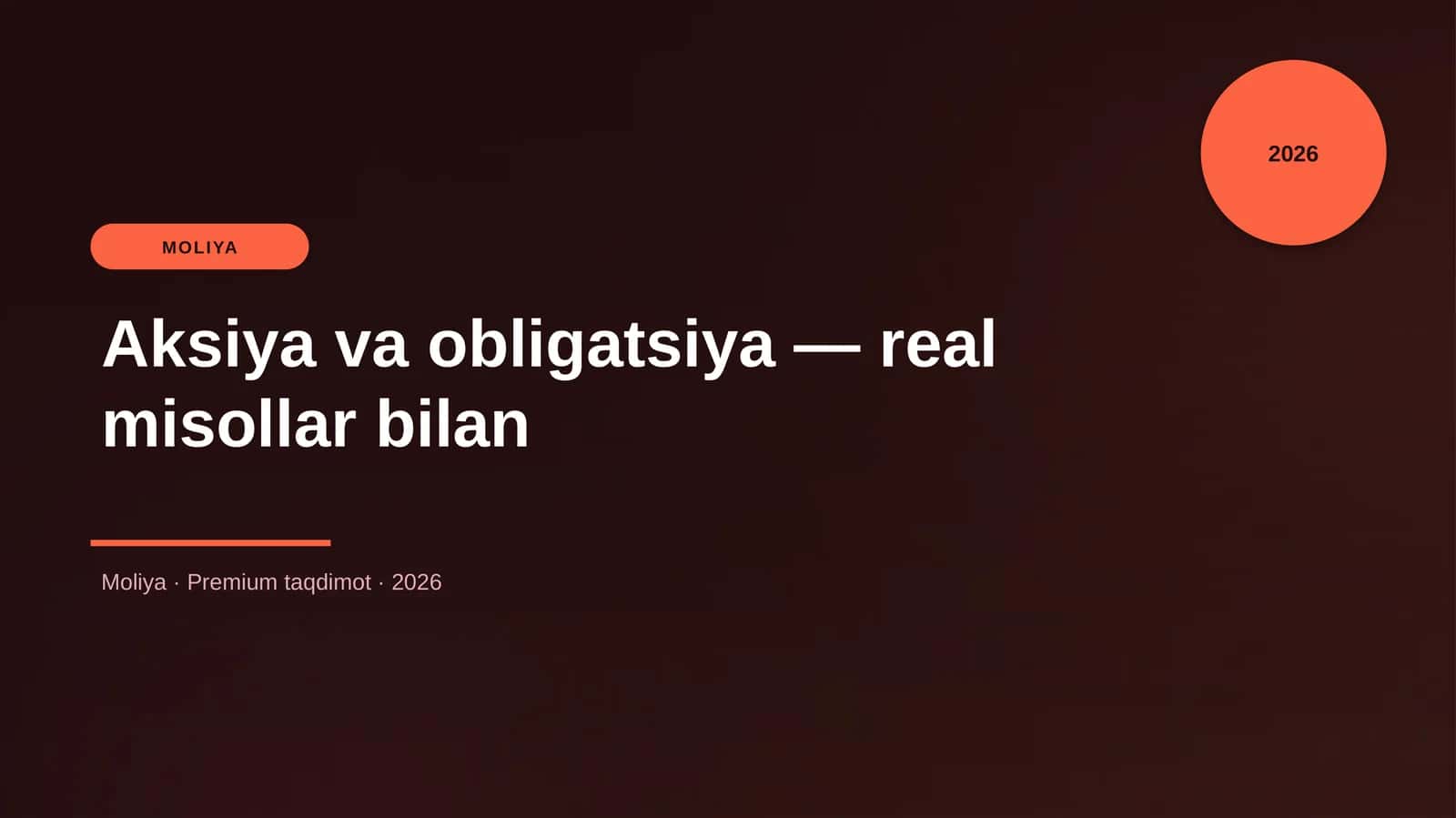 Aksiya va obligatsiya — real misollar bilan 1
