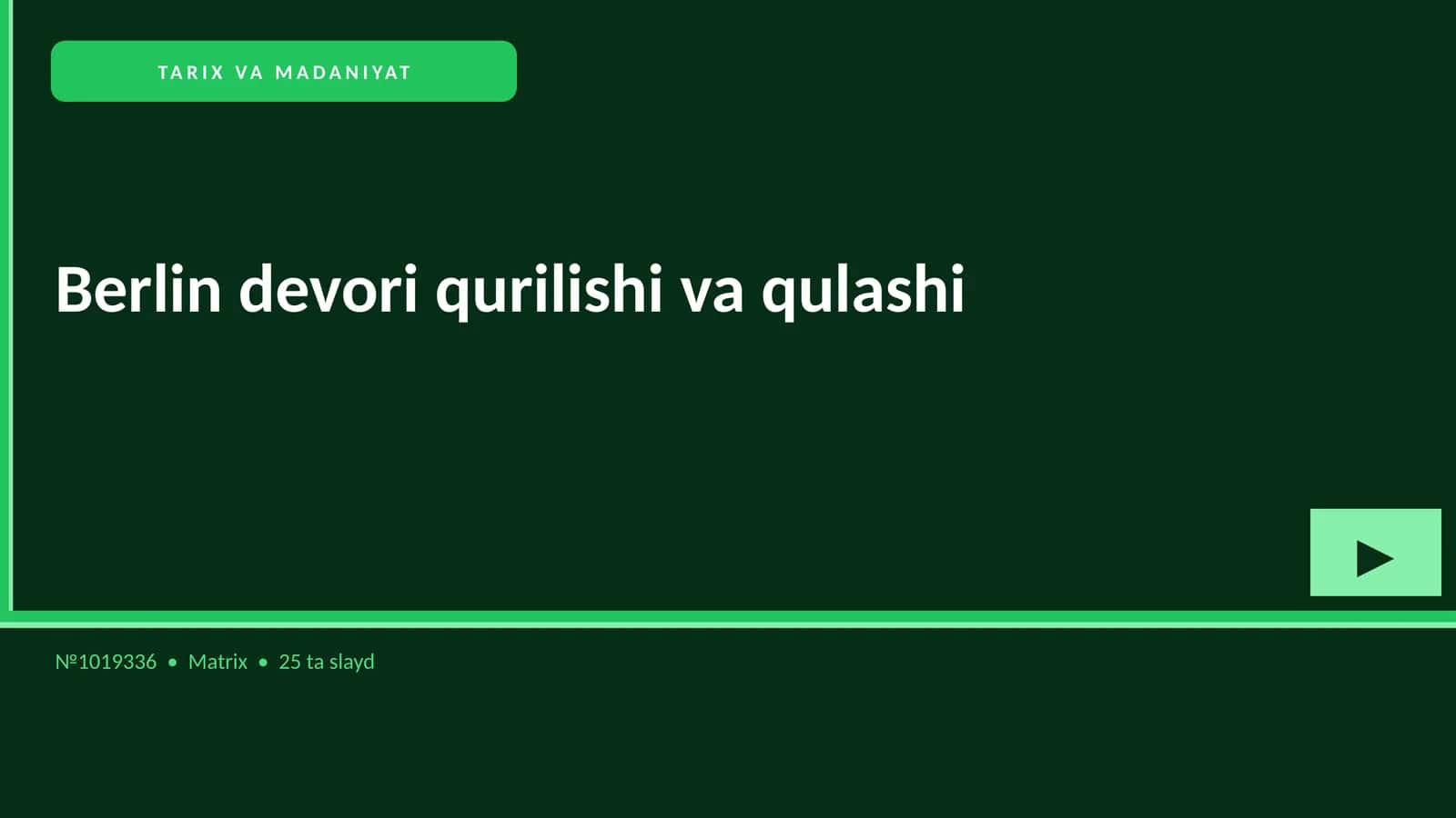 Berlin devori qurilishi va qulashi 1