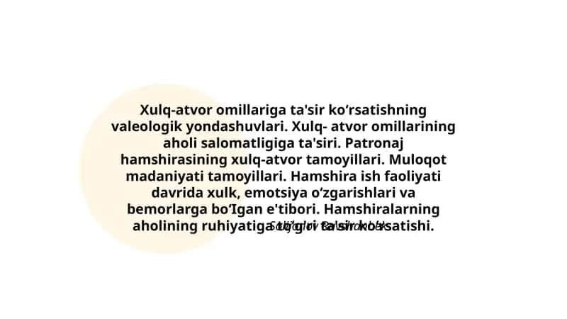 Xulq-atvor omillariga ta'sir koʻrsatishning valeologik yondashuvlari 1