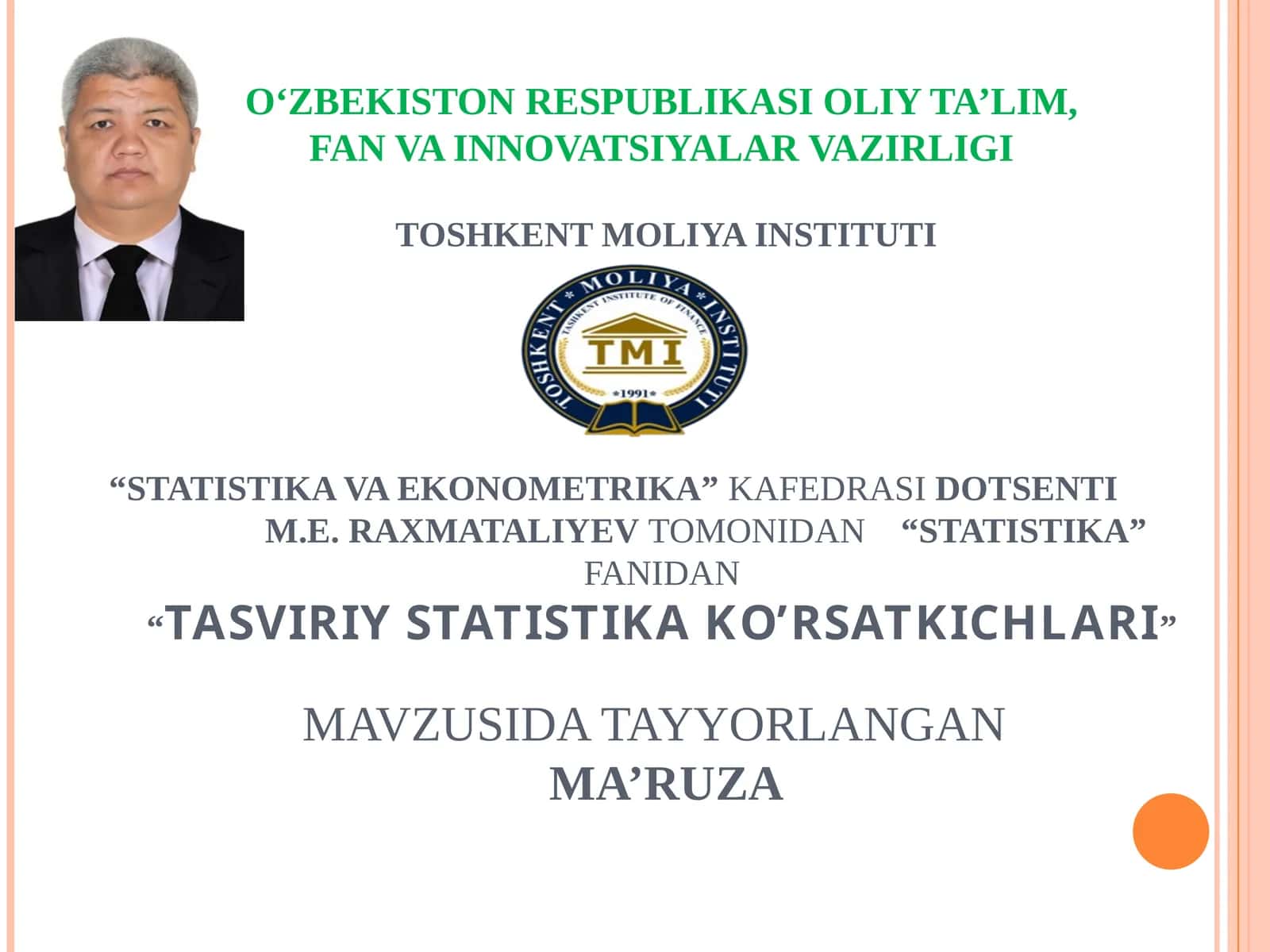 Tasviri statistika ko'rsatkichlari 1