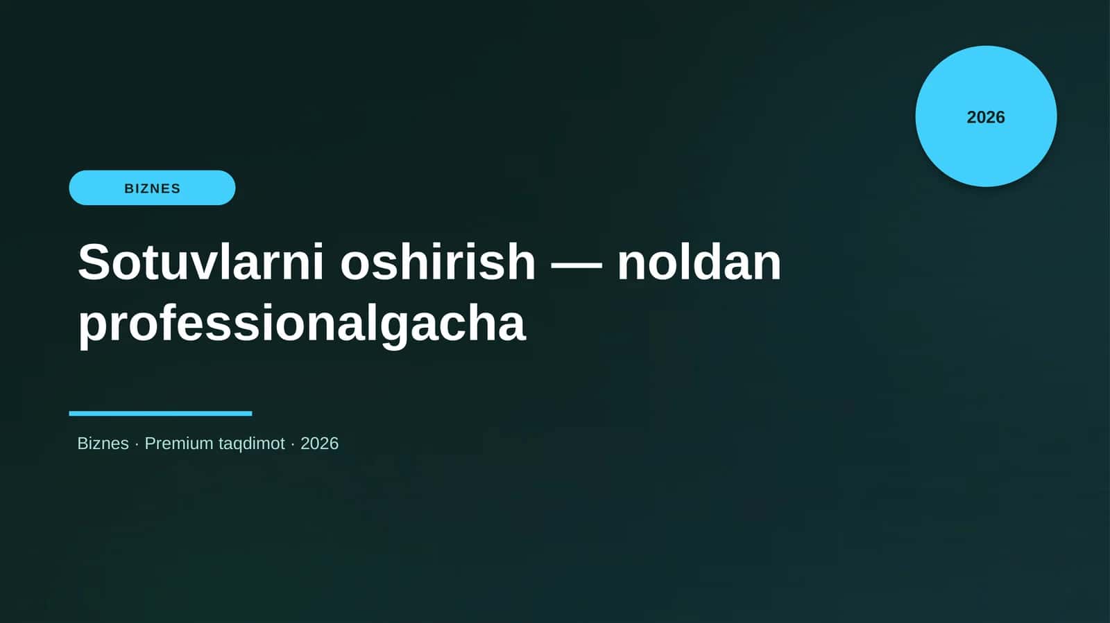 Sotuvlarni oshirish — noldan professionalgacha 1