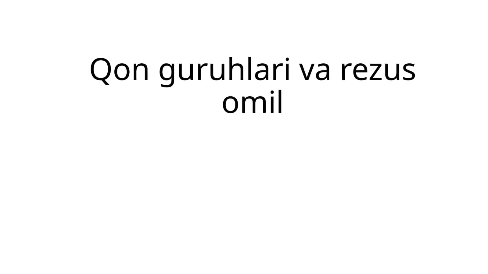 Qonguruhlari va rezus omil 1