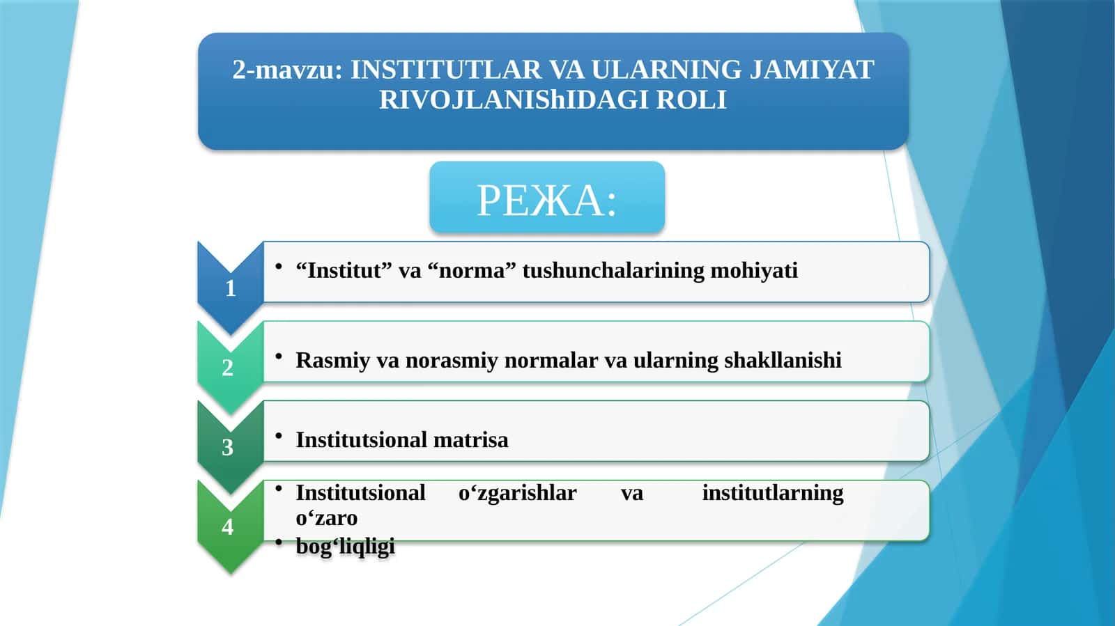 Institutlar jamiyati hayotida muhim o‘rin tutadi 1