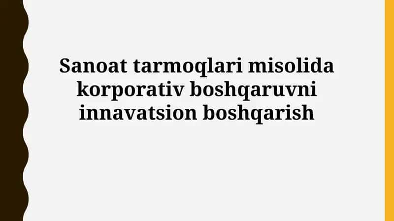 Korporativ boshqaruv 1