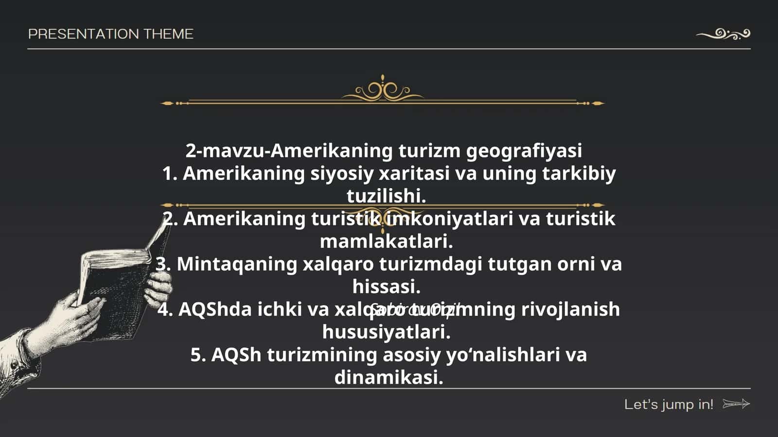 Amerikaning turizm geografiyasi 1