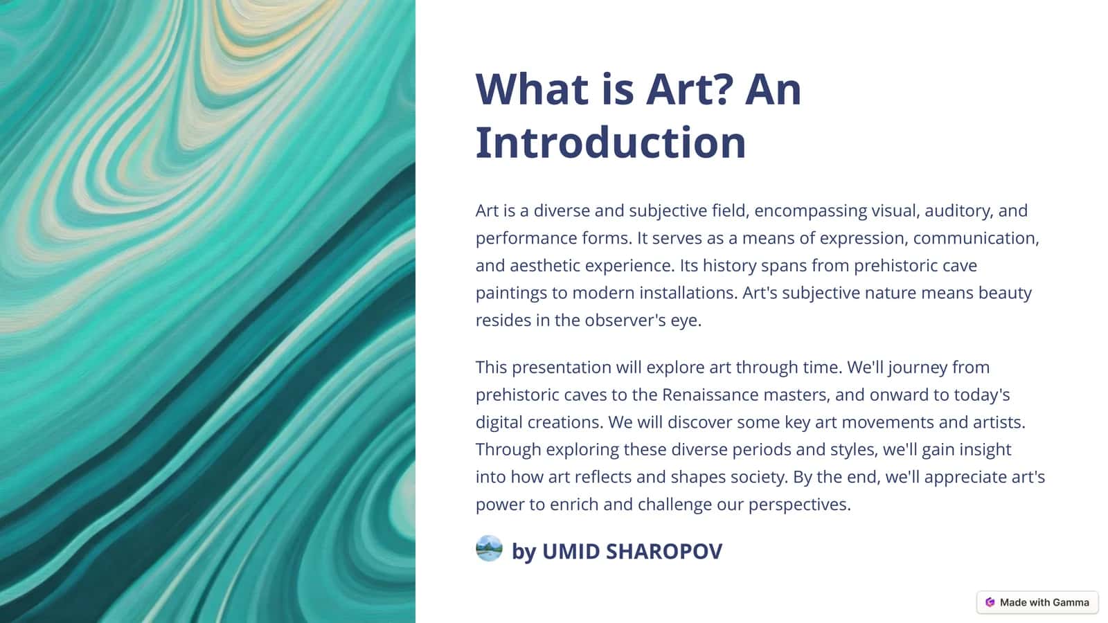 What is Art? An Introduction 1