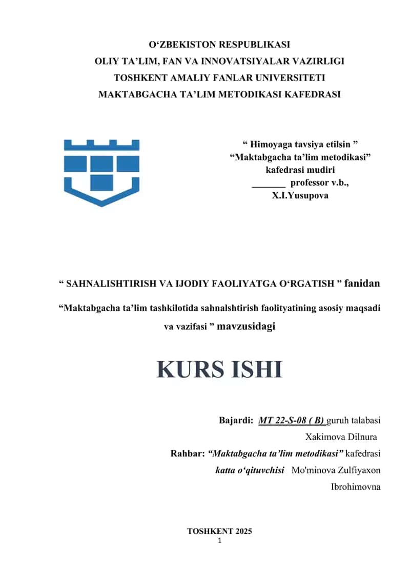Sahnalashtirish faoliyati jarayonida bolalarda ijodkorlikni rivojlantirish usullari 1