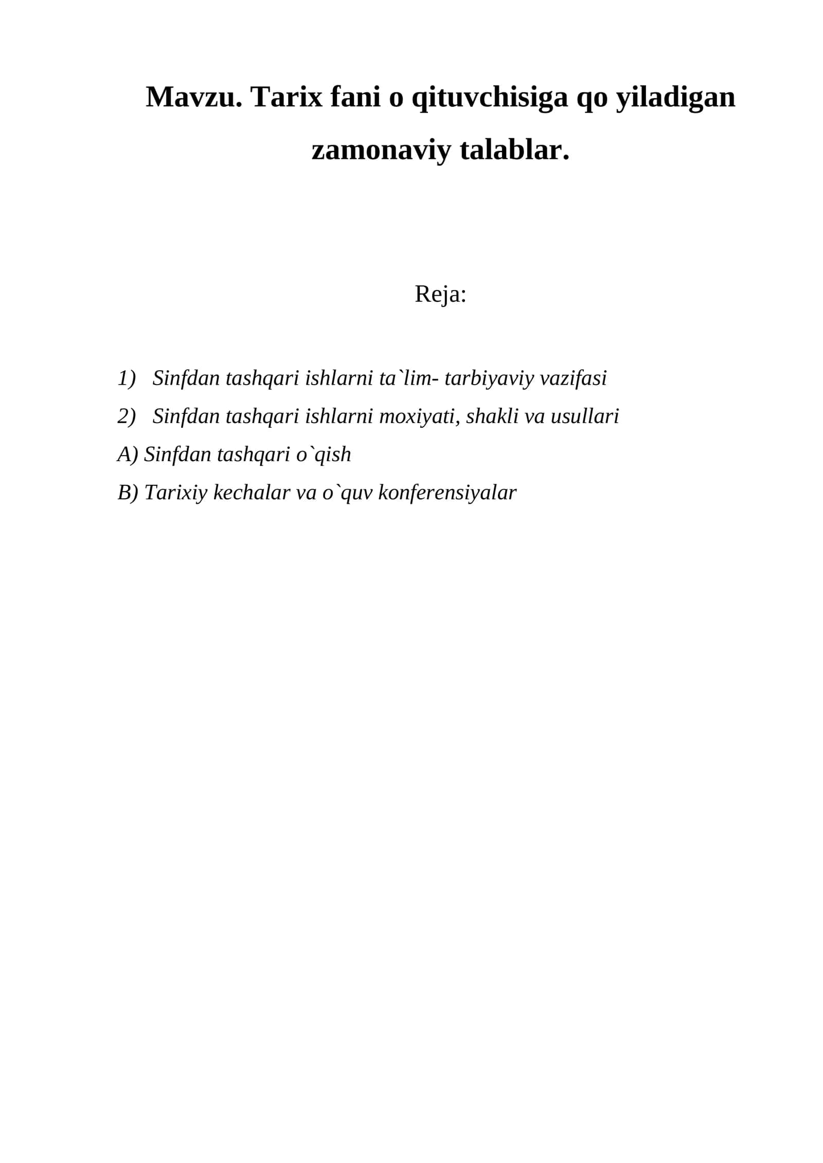 Tarix fani o qituvchisiga 1