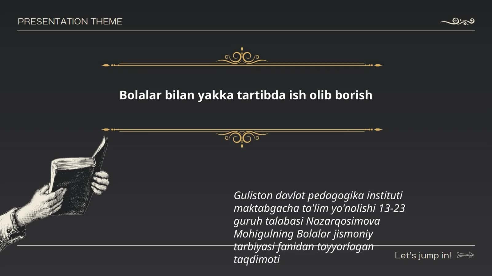 Bolalar bilan yakka tartibda ish olib borish 1