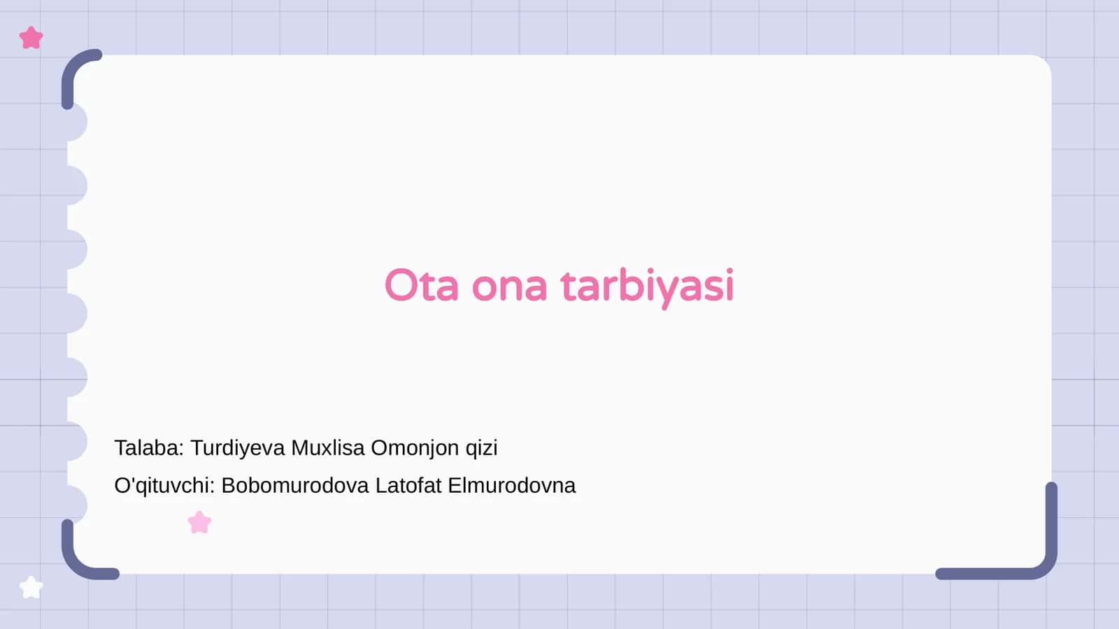 Ota ona tarbiyasi 1