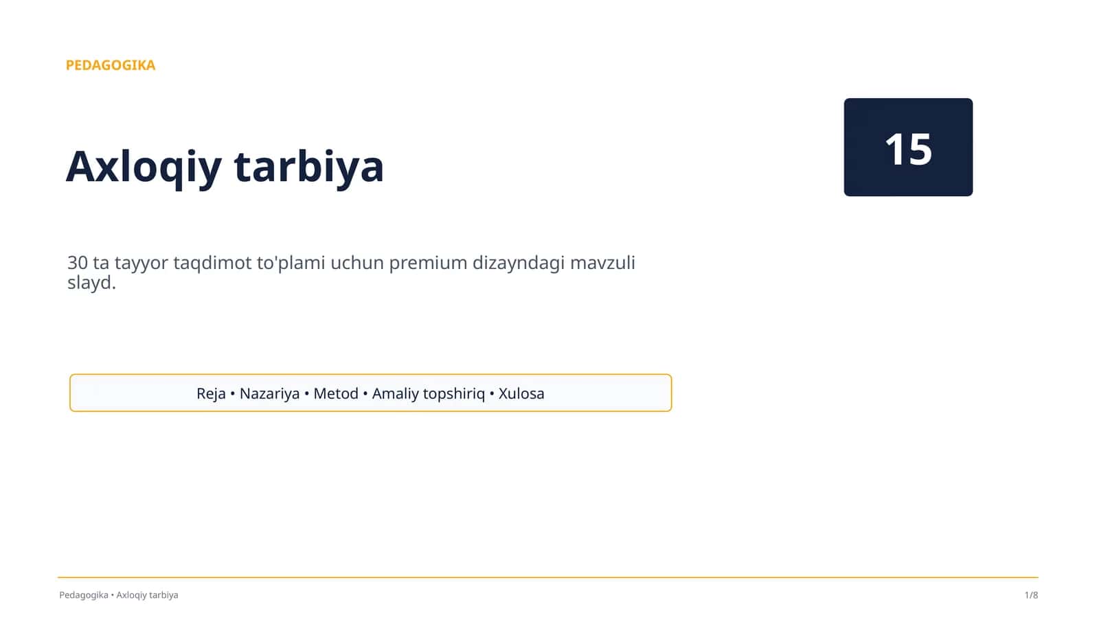 Axloqiy tarbiya 1
