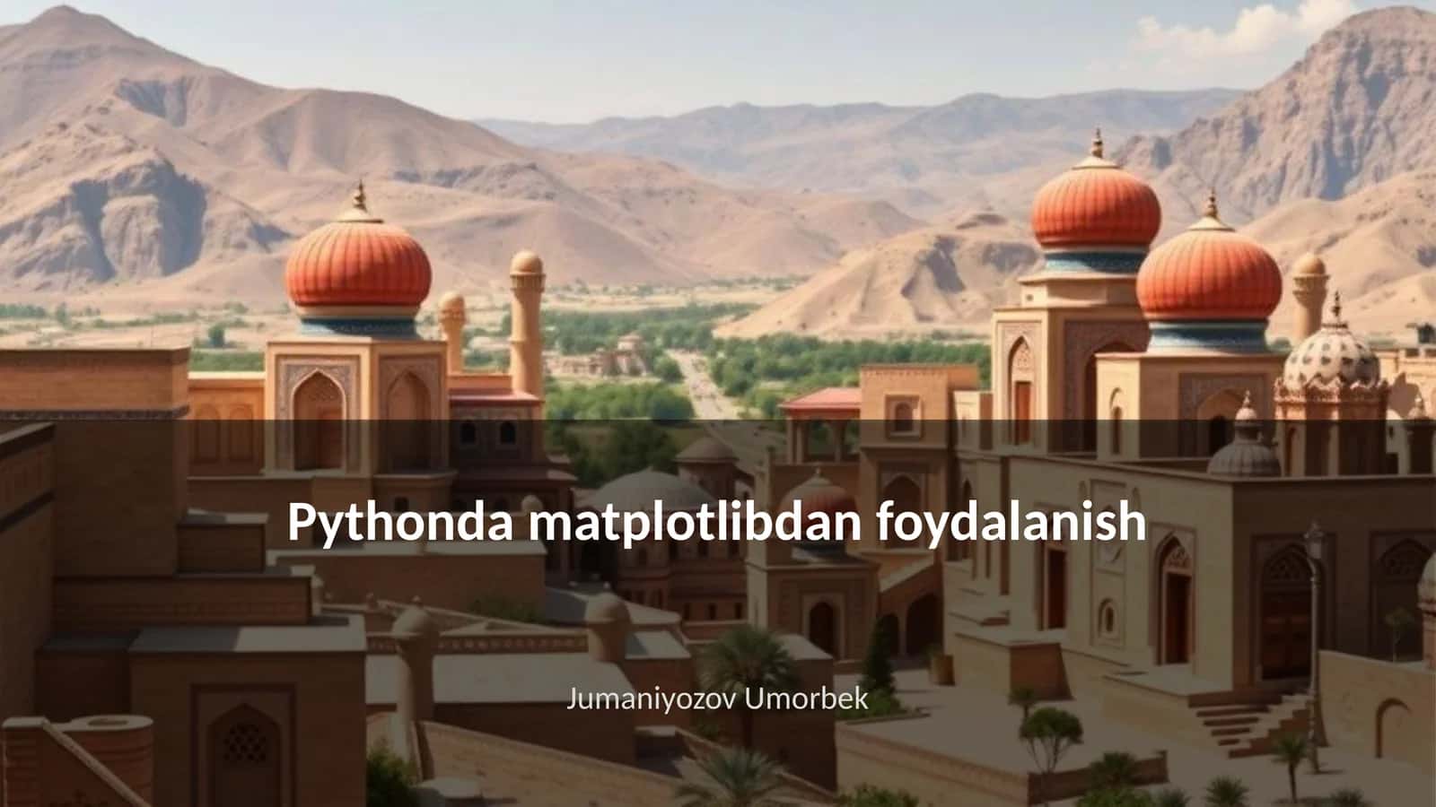 Pythonda matplotlibdan foydalanish 1