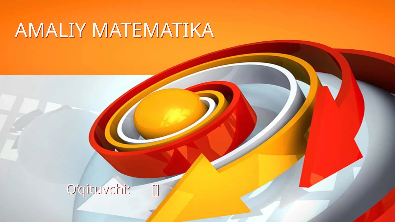AMALIY MATEMATIKA 1