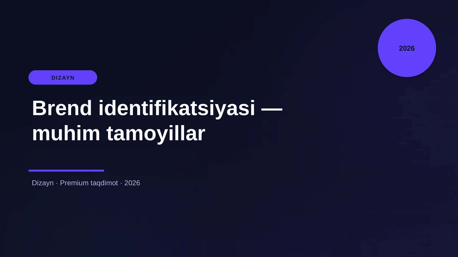 Brend identifikatsiyasi — muhim tamoyillar 1