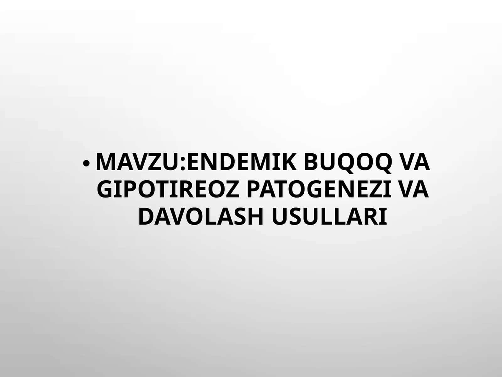 Endemik buqoq, gipotireoz 1