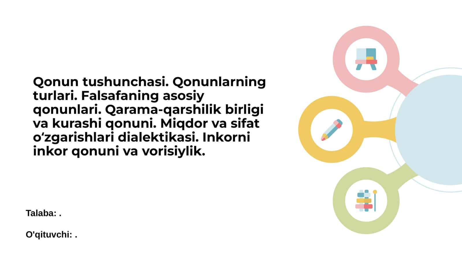 Falsafada asosiy qonunlar 1