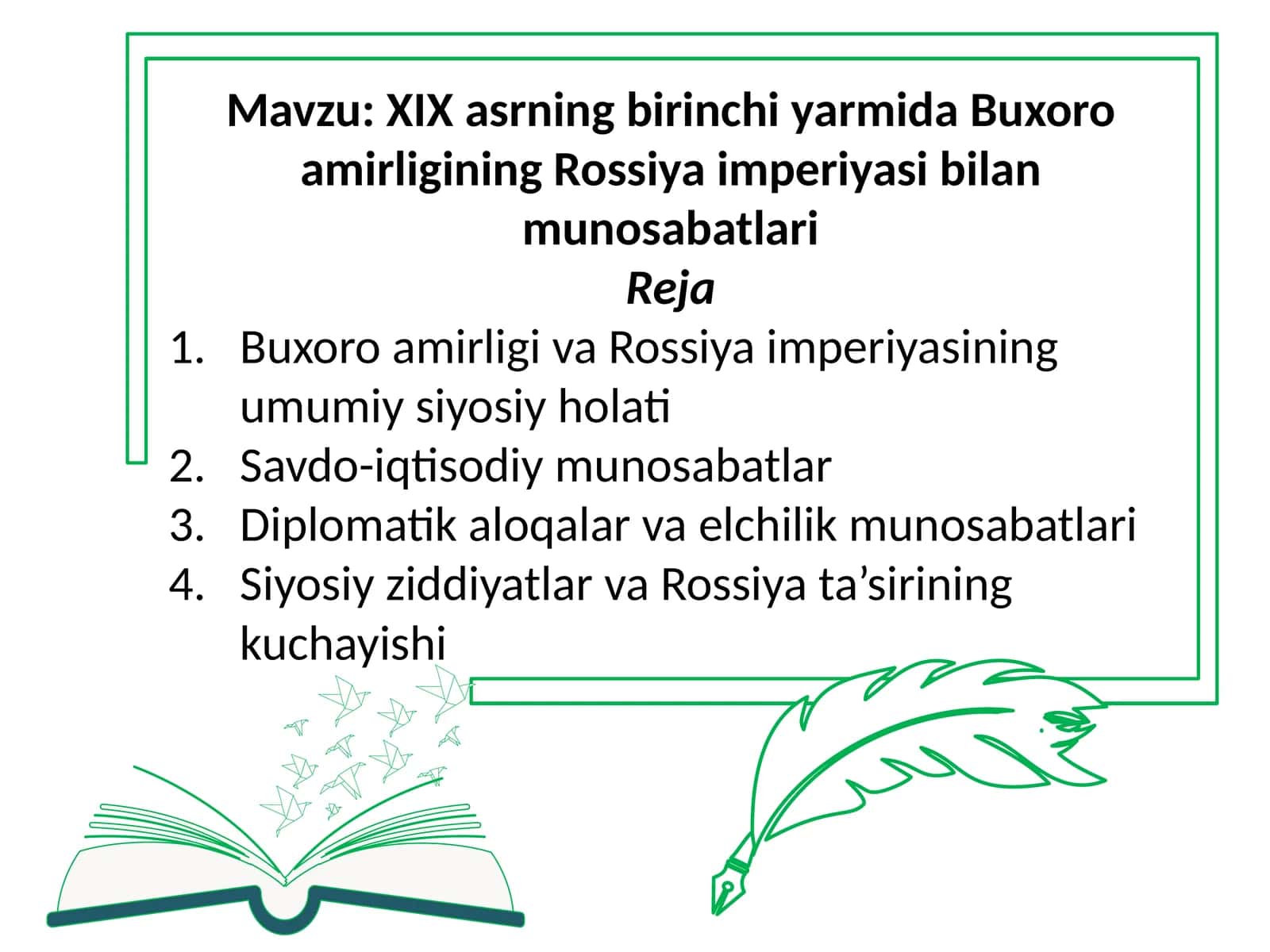 XIX asrning birinchi yarmida Buxoro amirligining Rossiya imperiyasi bilan munosabatlari 1