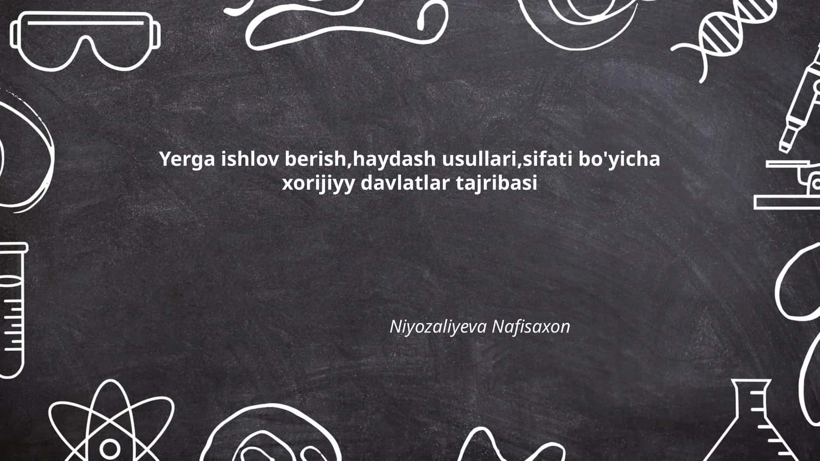 Yerga ishlov berishning zamonaviy texnologiyalari 1