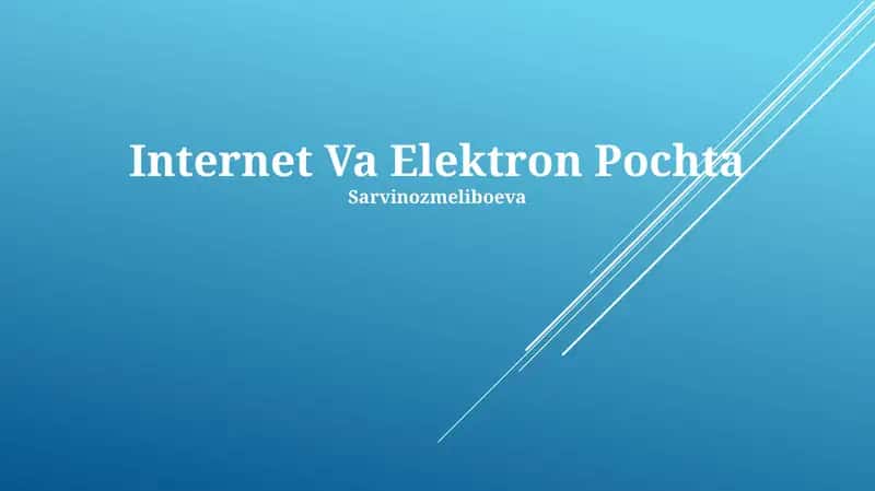 Internet Va Elektron Pochta 1