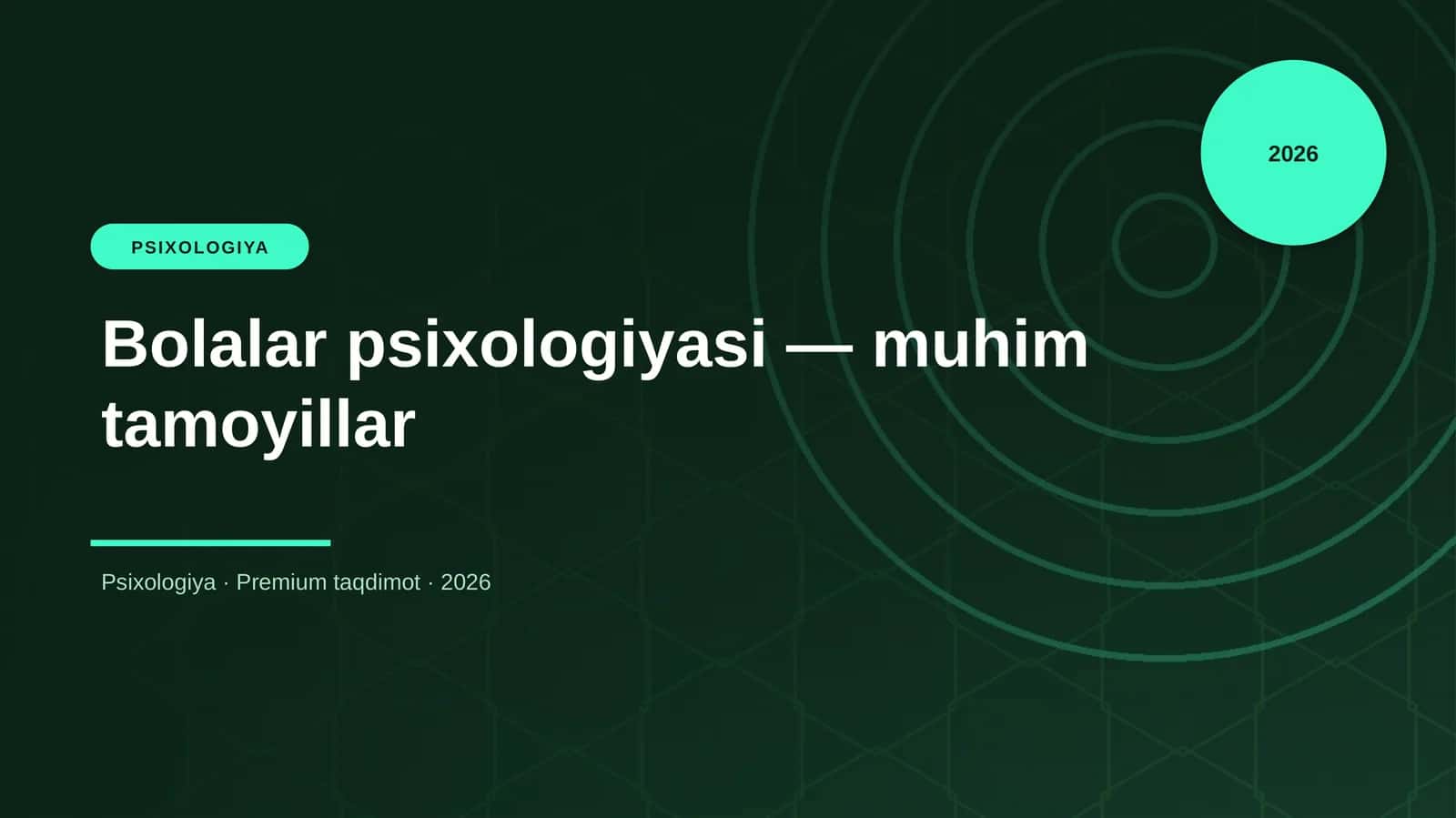 Bolalar psixologiyasi — muhim tamoyillar 1