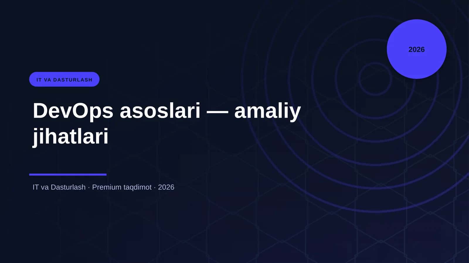 DevOps asoslari — amaliy jihatlari 1
