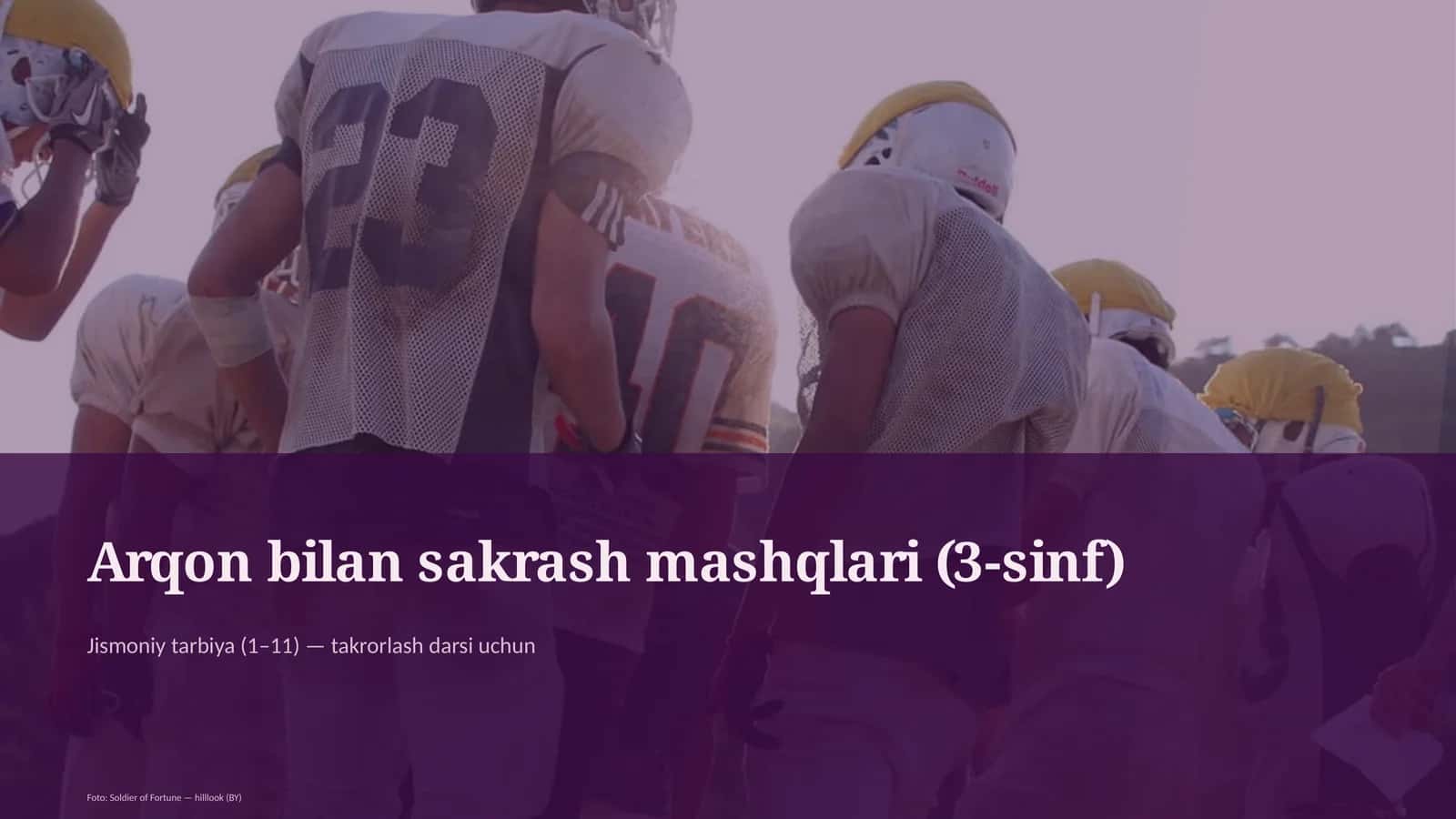 Arqon bilan sakrash mashqlari (3-sinf) 1