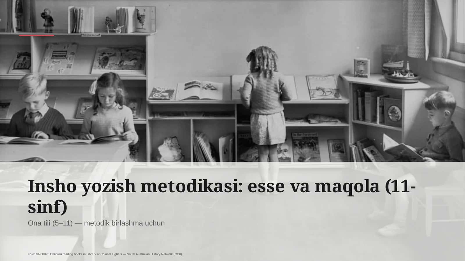 Insho yozish metodikasi: esse va maqola (11-sinf) 1