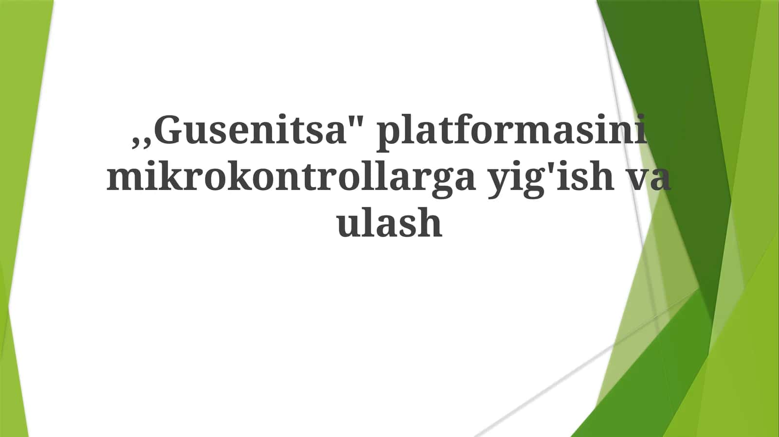 Gusenitsa Platformasi Umumiy Ko'rinishi 1